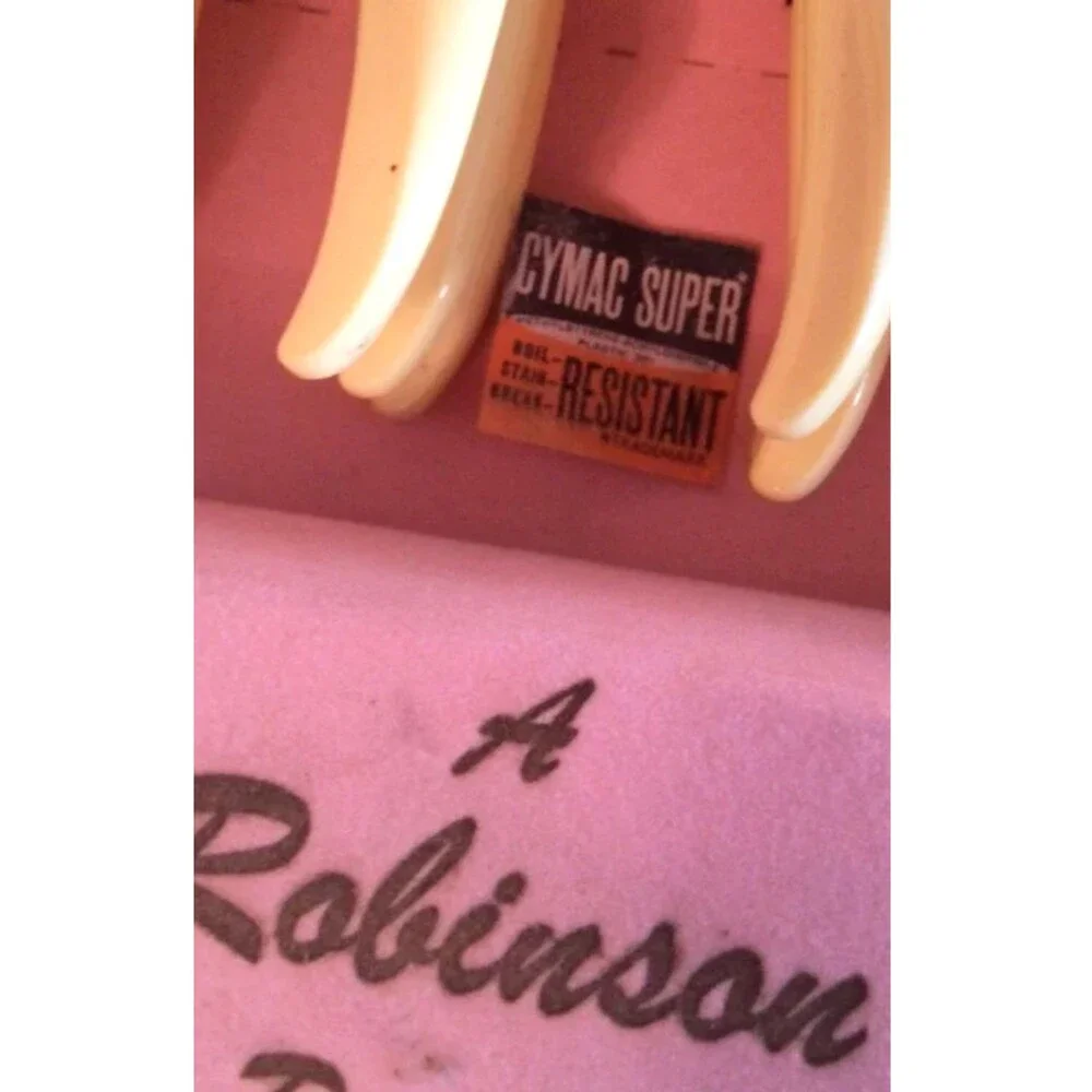 Vintage Robinson Hollow Ground Stainless Steel Silverware Flatware Bk/Wht Handle
